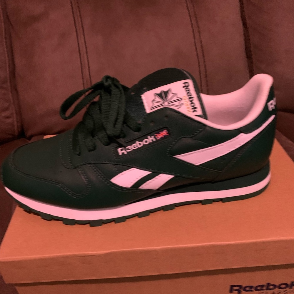 Reebok Green and White Sneakers